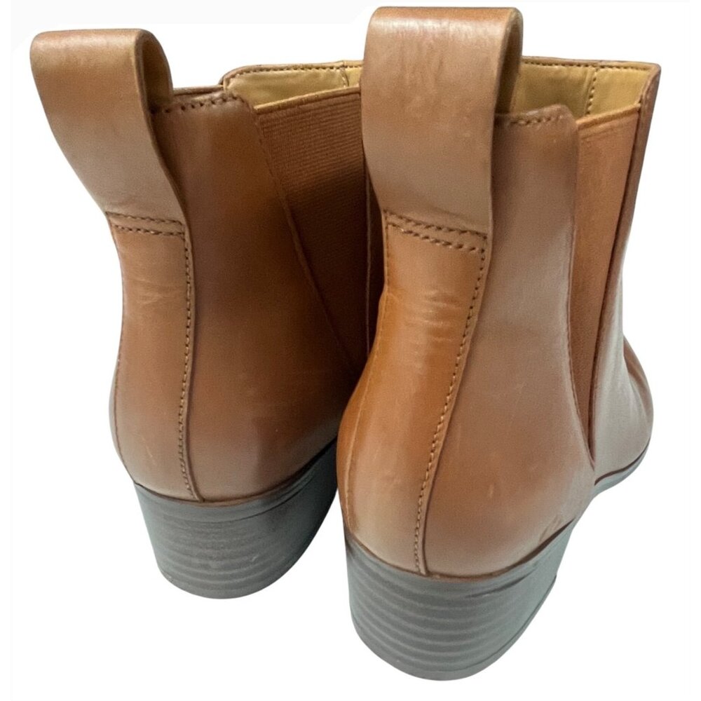 SIZE 5 Womens J.Crew Fallon Brown Leather Western Pointed Toes Factory Booties - Picture 6 of 10